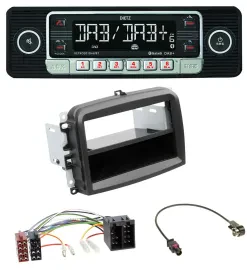 Dietz USB DAB MP3 Bluetooth Autoradio für Fiat 500L (mit ISO, ab 2012)