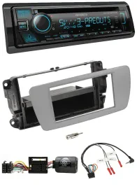 Автомагнитола Kenwood Bluetooth, USB, CD, DAB для Seat Ibiza, серый (Dublin Grau)