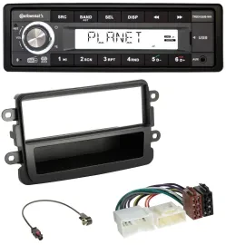 Continental USB 1DIN AUX DAB MP3 Autoradio für Dacia Lodgy Duster Dokker Sandero