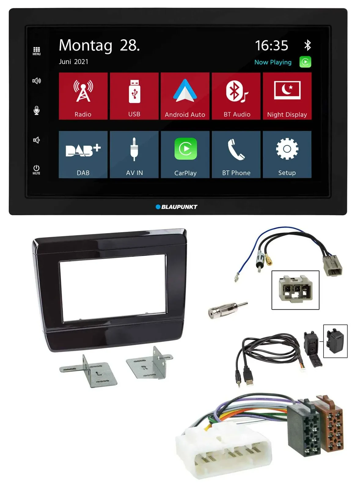 Blaupunkt MP3 Bluetooth DAB 2DIN USB Autoradio für Isuzu D-Max 2020 2021 Klavier