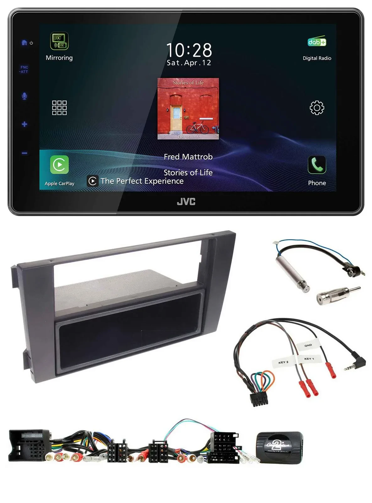 Автомагнитола для Audi A6 JVC DAB, Bluetooth, USB (2001–2004)