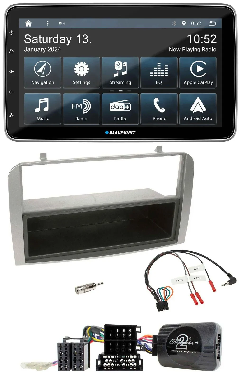 Blaupunkt USB DAB SD Lenkrad Bluetooth Autoradio für Alfa GT 147 07-10 silber Ab