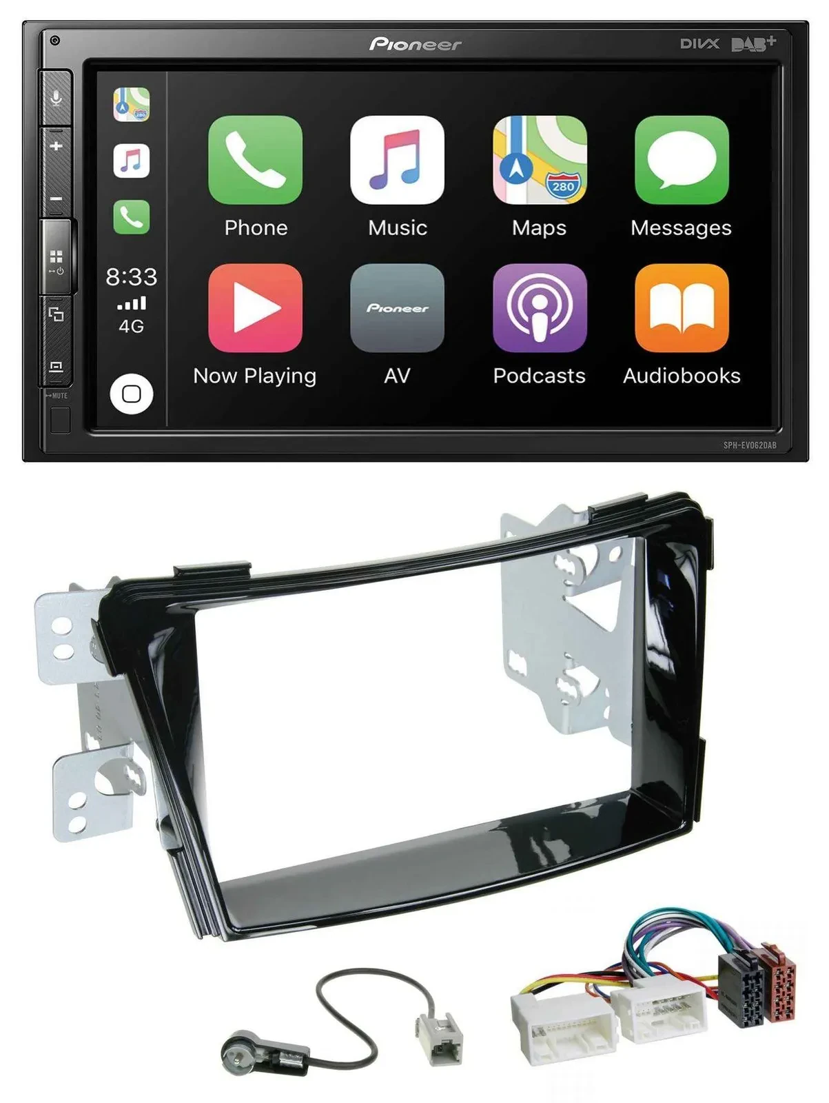 Pioneer USB MP3 DAB 2DIN Bluetooth Autoradio für Hyundai i40 VF ab 11 Klavierlac