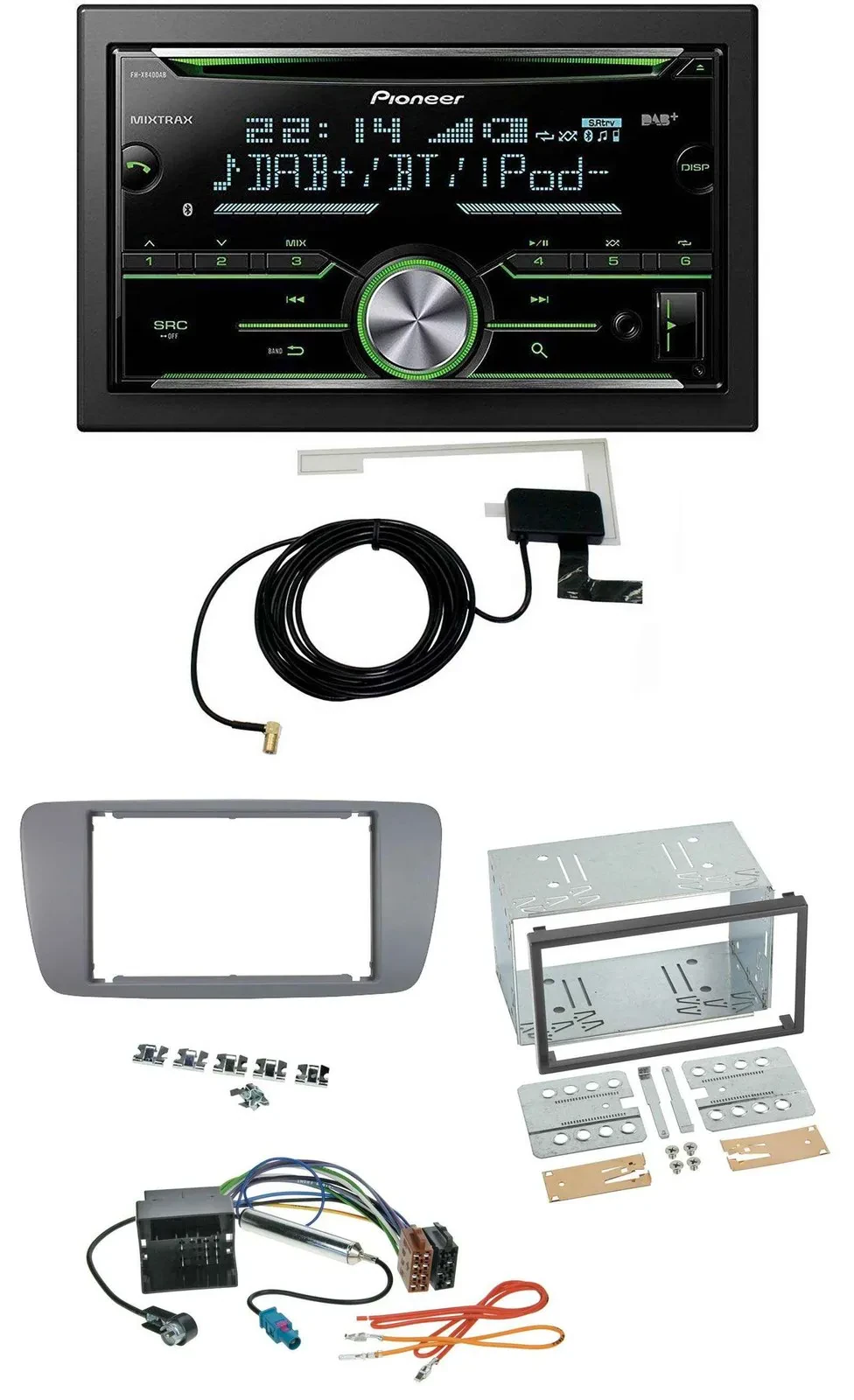 Pioneer CD USB MP3 Bluetooth 2DIN DAB Autoradio für Seat Ibiza ab 08 conemaragra