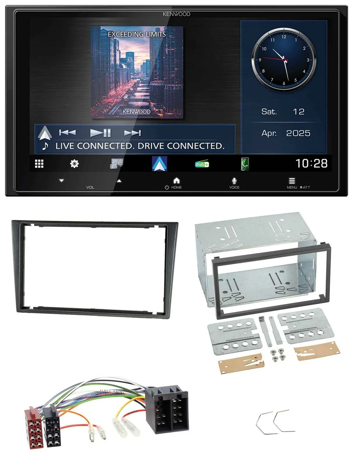 Kenwood Bluetooth 2DIN USB DAB MP3 Autoradio für Opel Combo C Corsa C Tigra Meri