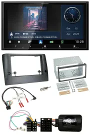 Kenwood Bluetooth 2DIN USB DAB Lenkrad Autoradio für Fiat Stilo 2005-2007