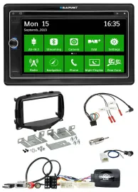 Blaupunkt Bluetooth 2DIN Lenkrad DAB USB TMC Navigation für Toyota Aygo 2014-202