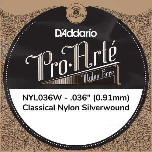 Струна одиночная D'Addario NYL036W Pro Arte Nylon Core 036