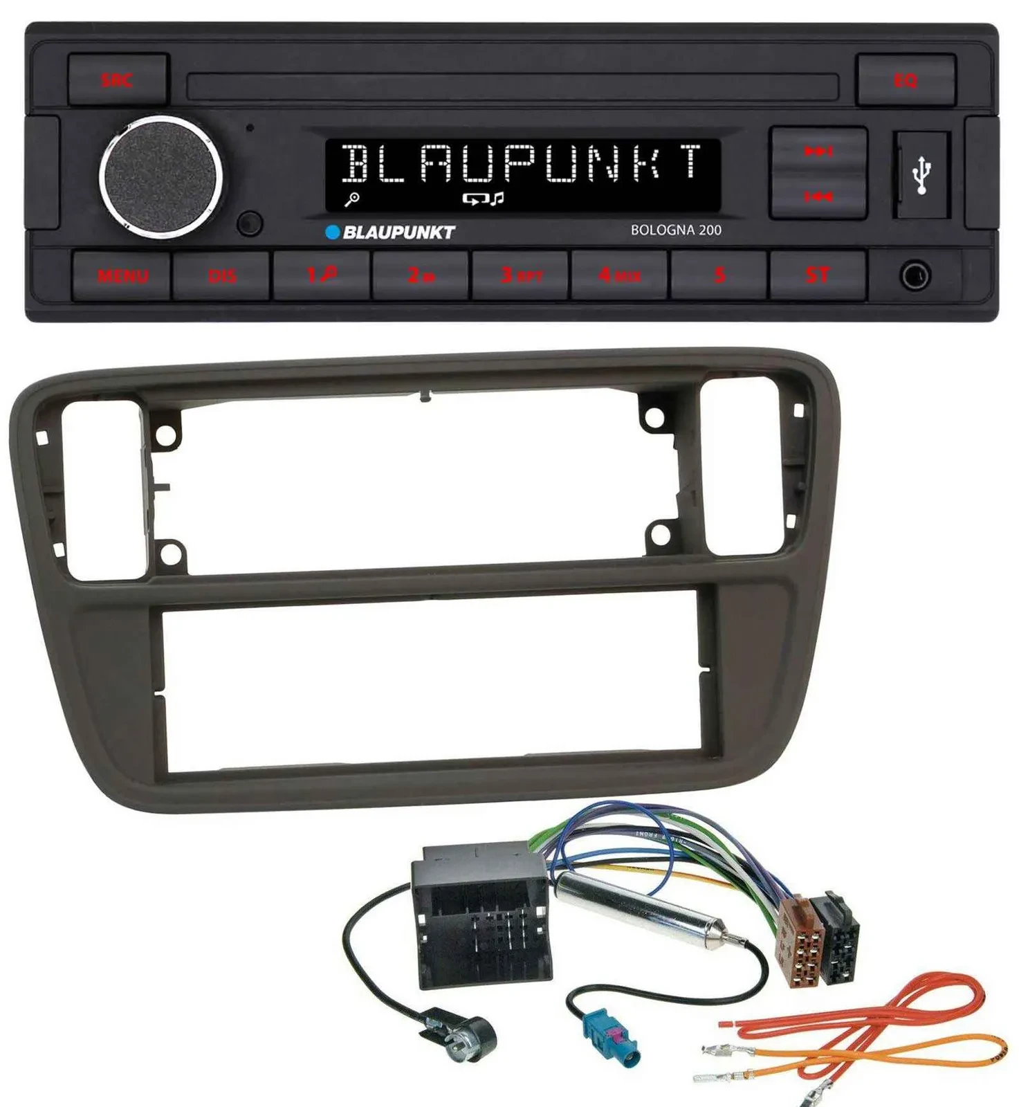 Blaupunkt MP3 AUX USB 1DIN Autoradio für VW Up (AA, AAN, 2011-2016)