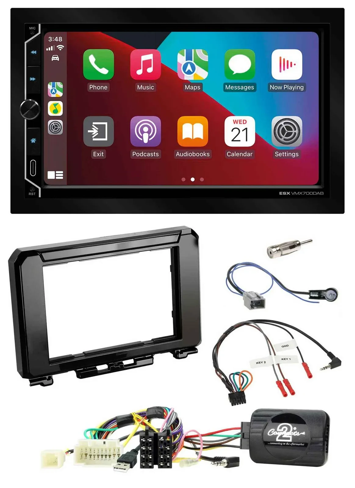 ESX 2DIN DAB USB Lenkrad Bluetooth Autoradio für Suzuki Jimmny GJ ab 2018