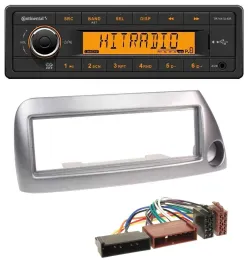 Continental 1DIN USB AUX MP3 Autoradio für Ford Ka bis 2008 silber-metallic