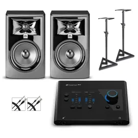 PreSonus Quantum ES4 Audio Interface w/JBL 305MKII Pair,Cables & Stands Included