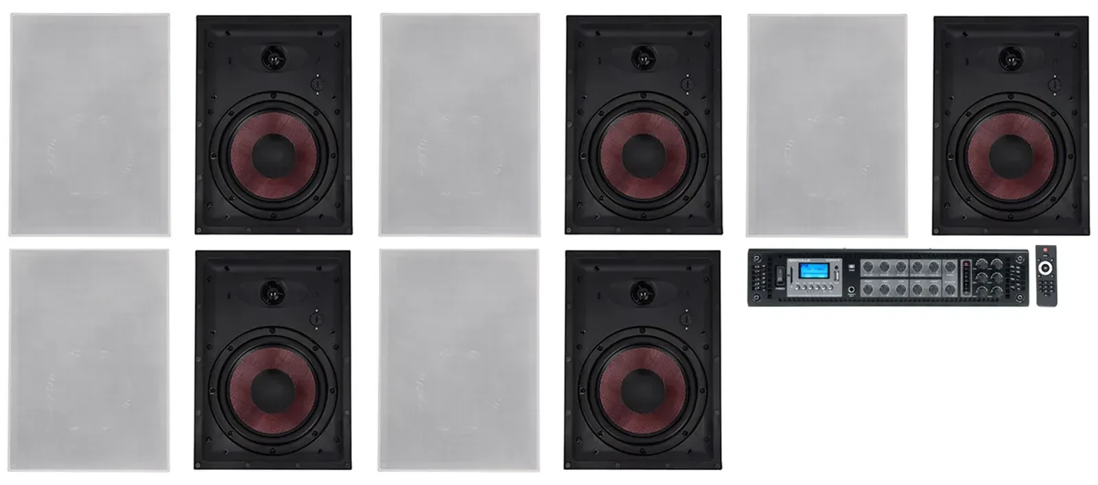 Настенная акустика Rockville WA870 White с усилителем (10 штук)