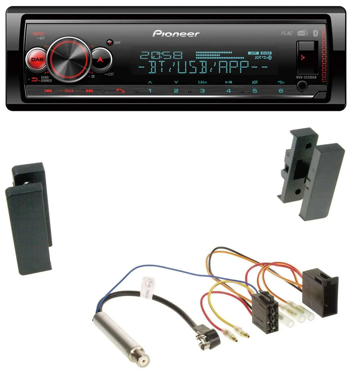 Автомагнитола для Seat Leon/Toledo (1998–2006) Pioneer Bluetooth, USB, MP3, DAB