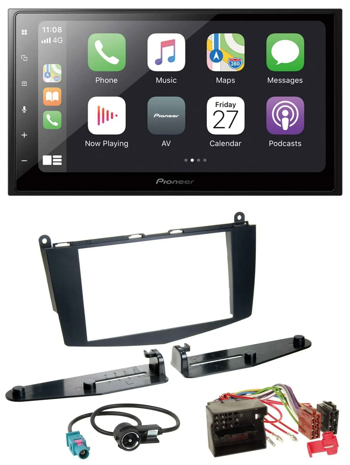 Автомагнитола Pioneer 2-DIN Bluetooth DAB USB MP3 для Mercedes C-Class 2007–2011