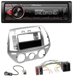 Автомагнитола Pioneer Bluetooth USB DAB MP3 для Hyundai i20 (2012–2014) с ручным климат-контролем