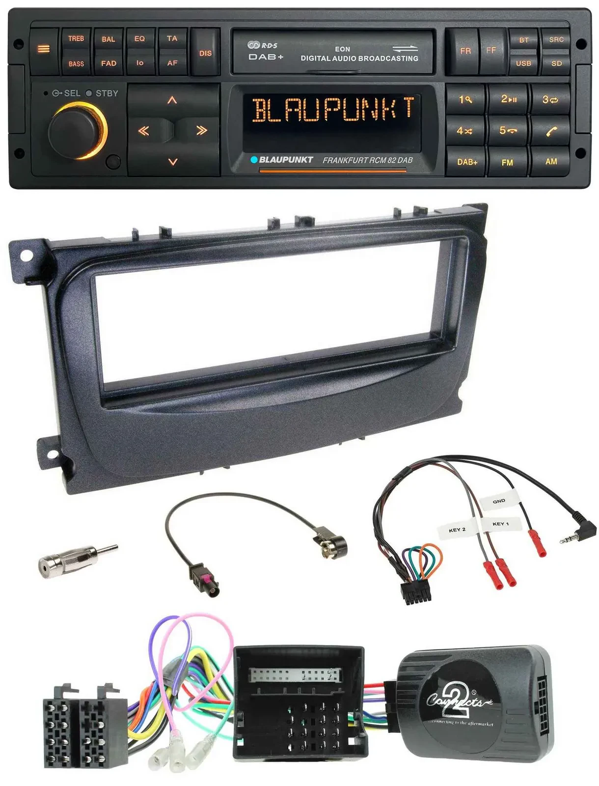 Blaupunkt USB DAB SD Lenkrad Bluetooth Autoradio für Ford Mondeo S-Max 2007-14 C