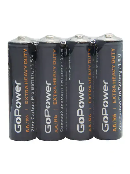 Элемент питания GoPower AA/R6 Zinc Carbon Pro AA (4 штуки)