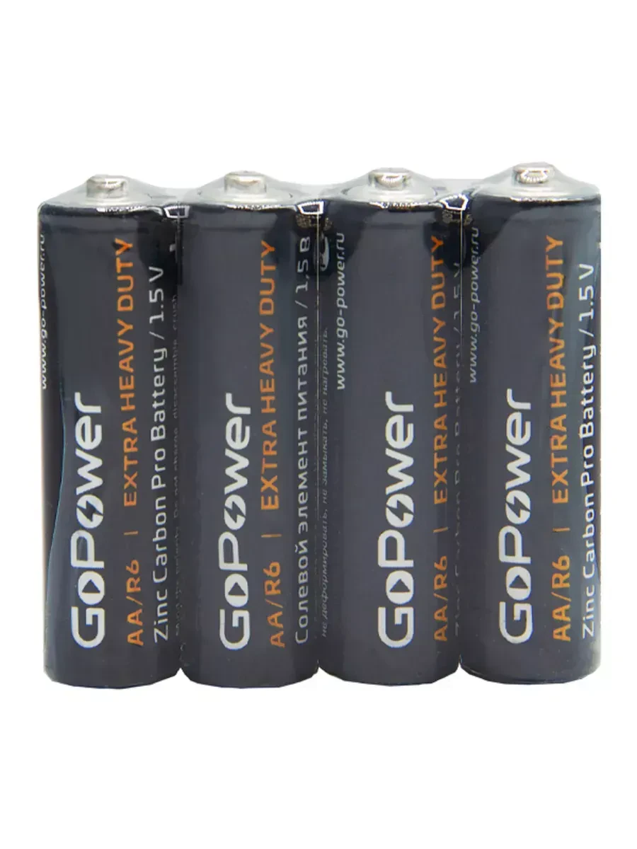 Элемент питания GoPower AA/R6 Zinc Carbon Pro AA (4 штуки)