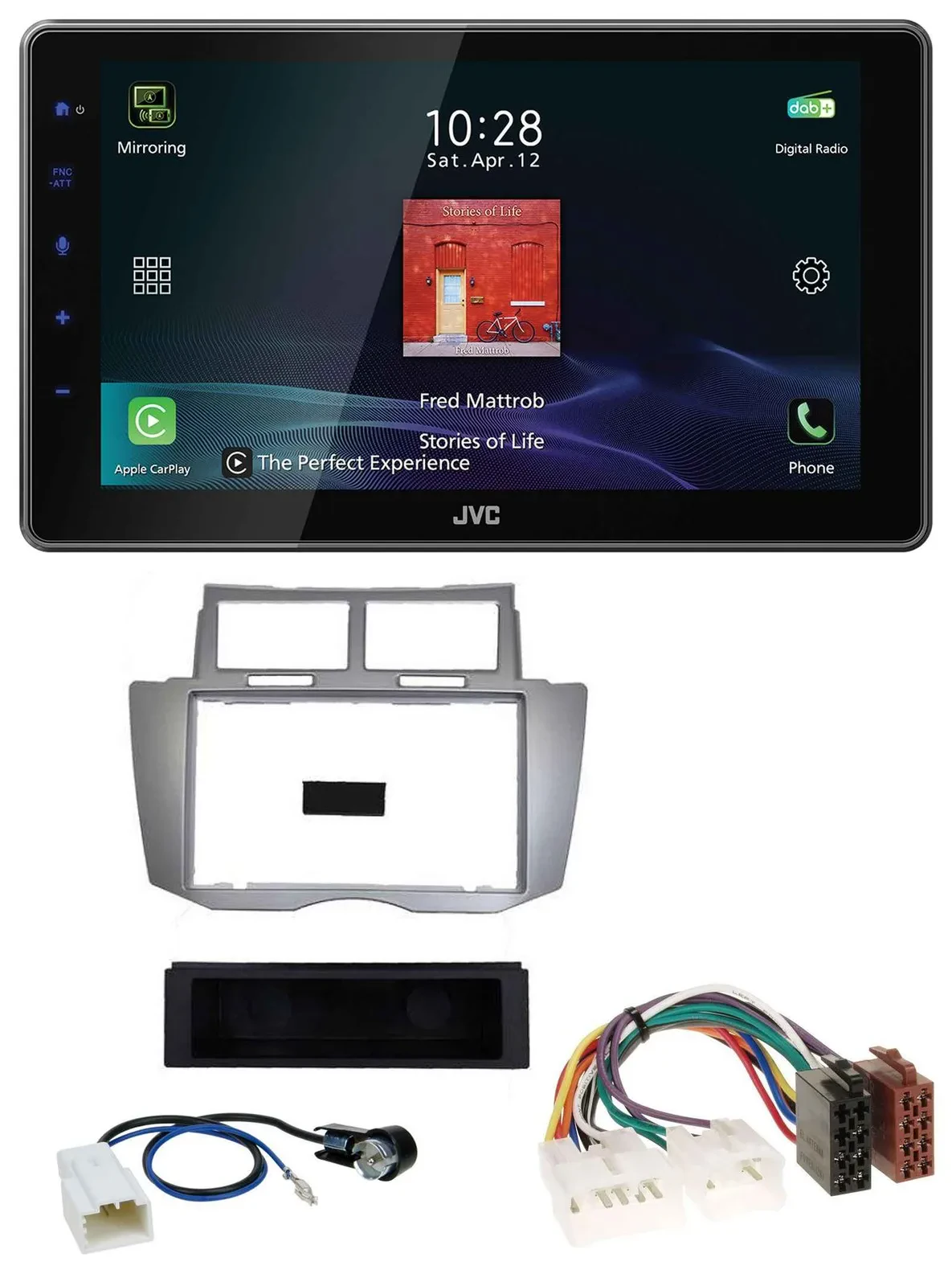 JVC DAB MP3 Bluetooth USB Autoradio für Toyota Yaris (2007-2011)