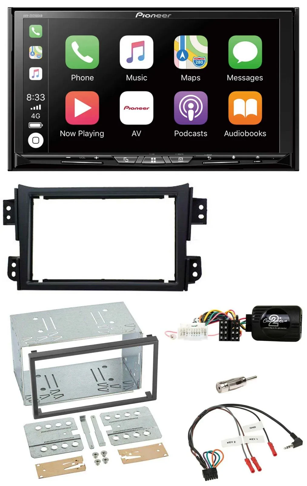 Pioneer 2DIN Lenkrad USB DAB DVD Bluetooth Autoradio für Opel Agila B Suzuki Spl