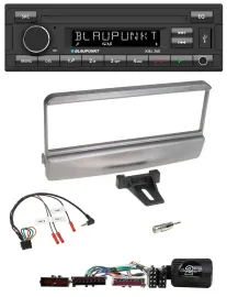Автомагнитола для Ford Mondeo 2000–2002 Blaupunkt USB, DAB, Bluetooth, серебристая, с поддержкой кнопок на руле