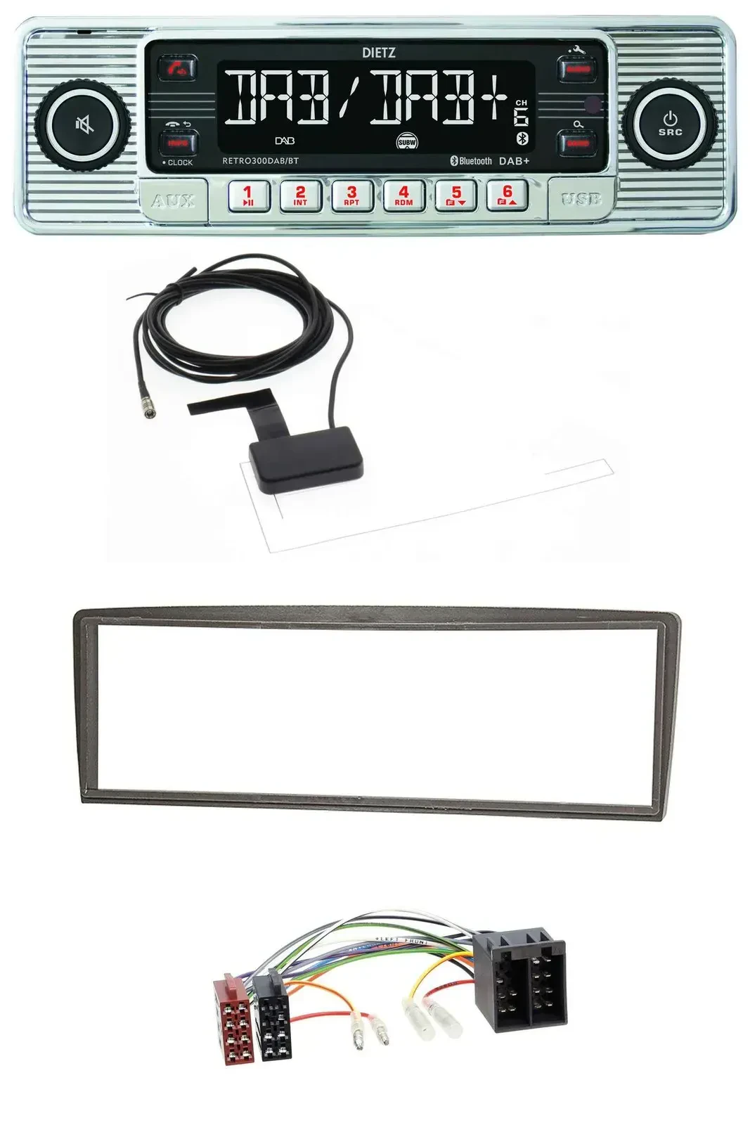 Dietz Bluetooth USB MP3 DAB Autoradio für Alfa Romeo GTV (ab 2004)