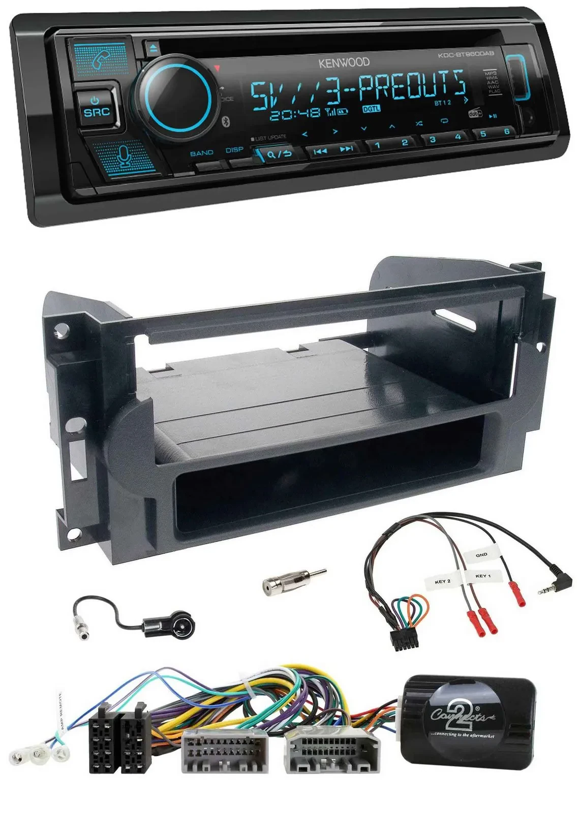 Автомагнитола для Dodge/Jeep Kenwood Bluetooth USB CD DAB