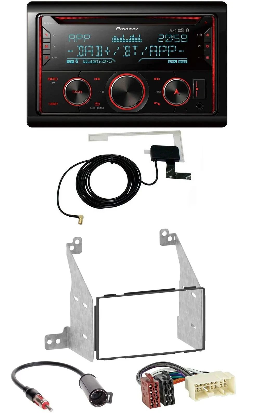Pioneer 2DIN MP3 DAB USB CD Bluetooth Autoradio für Nissan Pathfinder 04-07