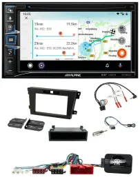 Автомагнитола Alpine 2DIN, Bluetooth, USB, DAB, навигация с TMC, для Mazda CX-7 2008–2010, совместимая с кнопками на руле