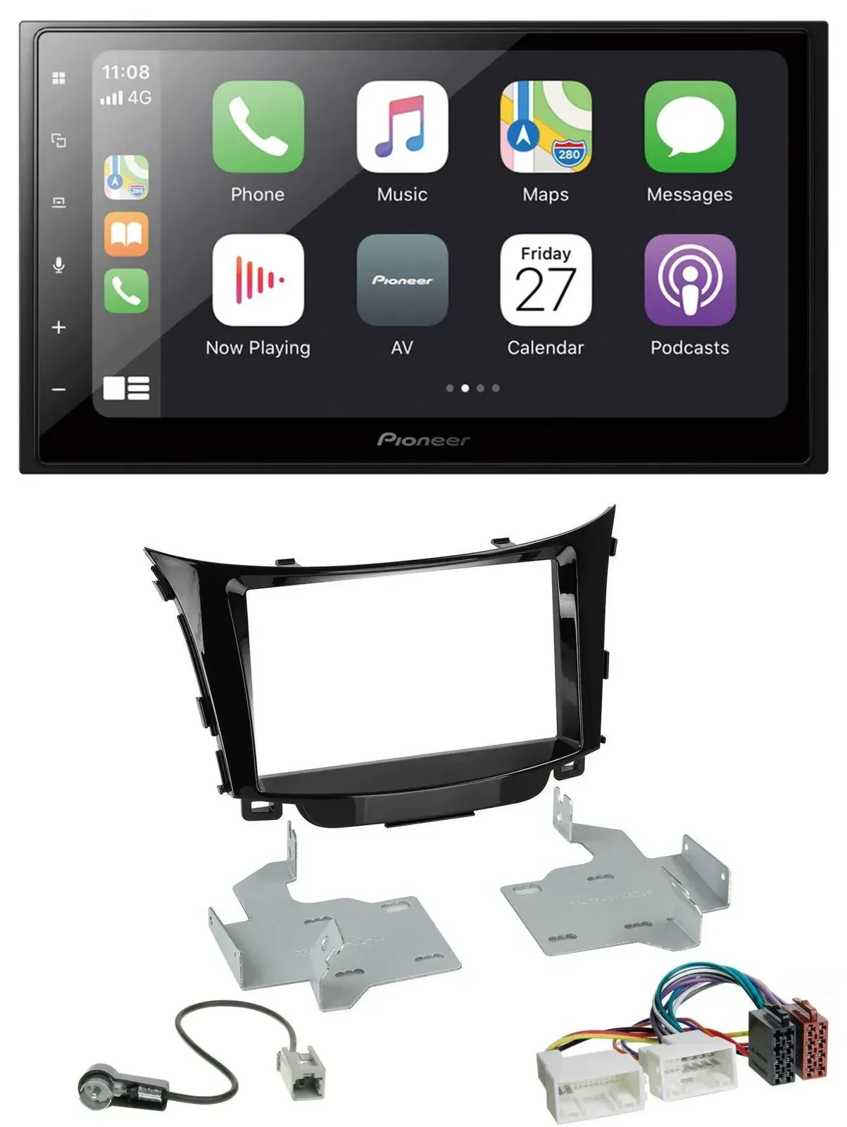 Автомагнитола для Hyundai i30 (с 2012) Pioneer 2-DIN, Bluetooth, DAB, USB, MP3