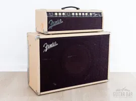 1961 Fender Bandmaster Vintage Pre-CBS Tube Amp Blonde w/ 1x12 Tone Ring Cab