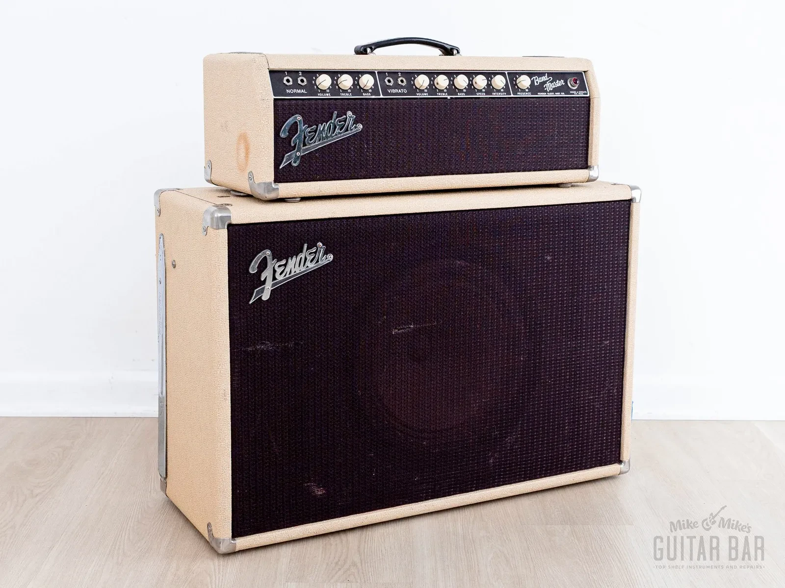 1961 Fender Bandmaster Vintage Pre-CBS Tube Amp Blonde w/ 1x12 Tone Ring Cab