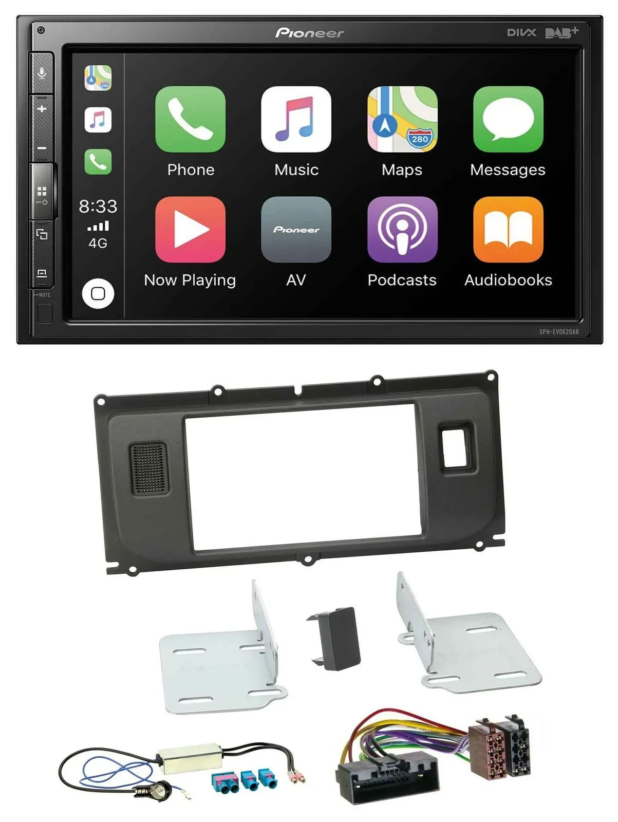 Pioneer USB MP3 DAB 2DIN Bluetooth Autoradio für Land Rover Evoque Blindstopfen