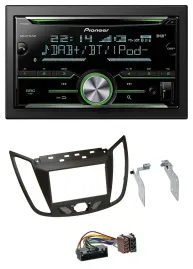 Pioneer Bluetooth MP3 DAB 2DIN USB CD Autoradio für Ford C-Max (ab 10) braun