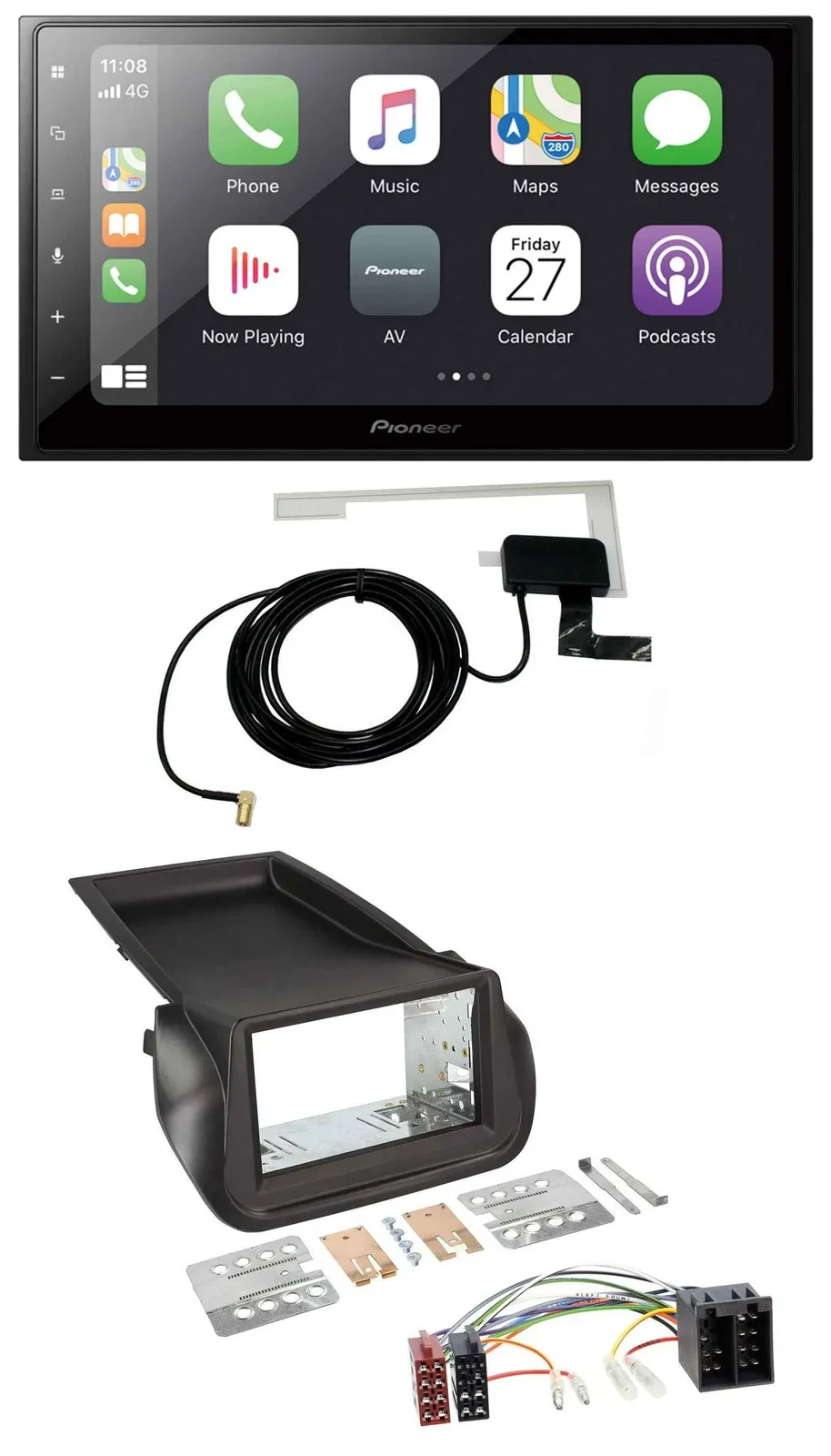 Pioneer USB MP3 2DIN Bluetooth DAB Autoradio für Citroen Nemo Fiat Fiorino Peuge