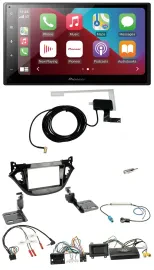 Pioneer USB Bluetooth DAB Lenkrad 2DIN Autoradio für Opel Adam Corsa E 2017-2019