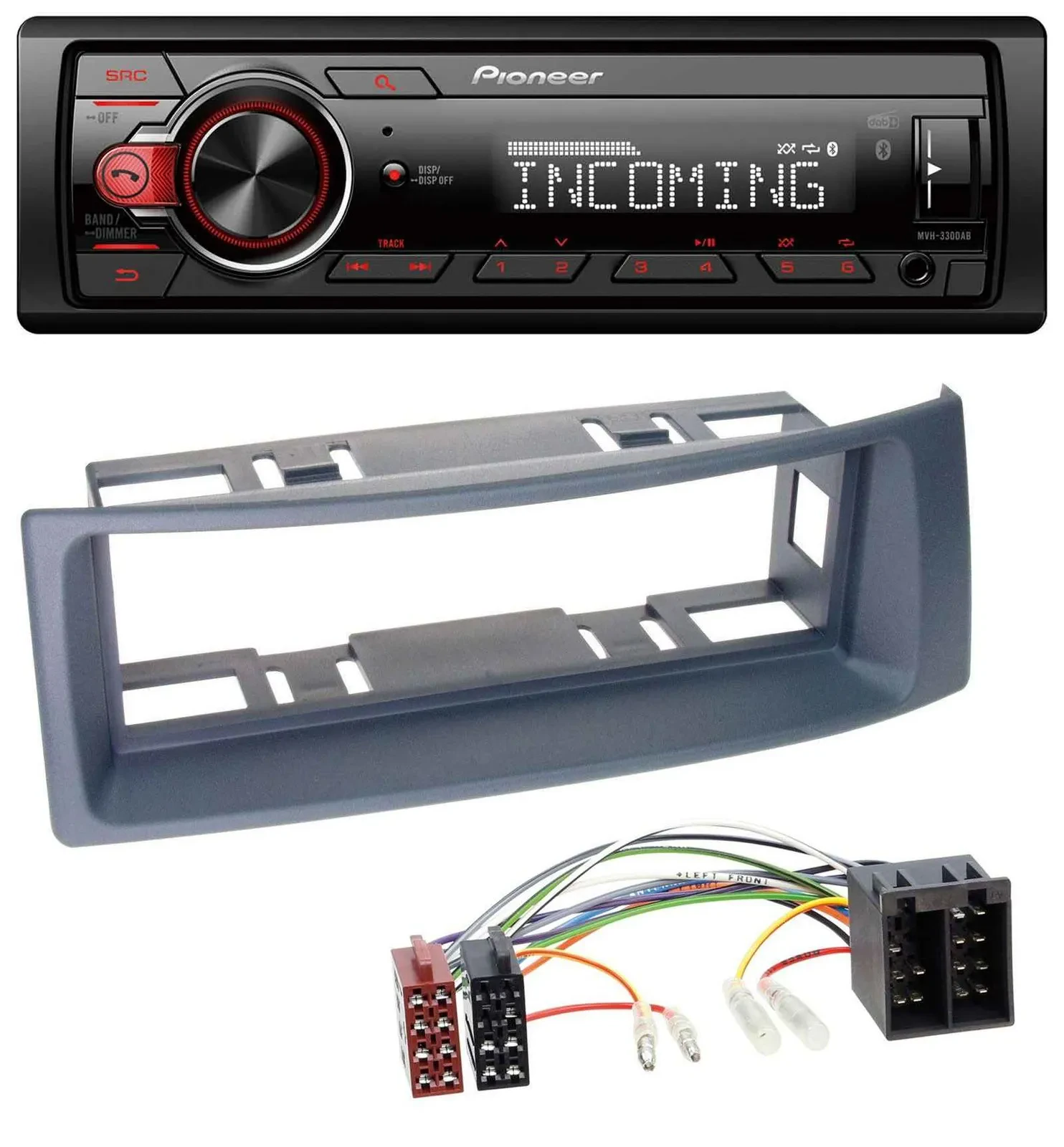 Pioneer Bluetooth USB DAB MP3 Autoradio für Renault Scenic Megane bis 03 grau