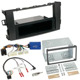Einbauset Lenkradadapter Doppel DIN Autoradio für Toyota Auris 2011-2012 schwarz