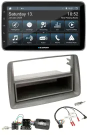 Автомагнитола для Fiat Panda 169 (2007–2012) Blaupunkt USB, DAB, SD, Bluetooth, поддержка управления на руле, серый
