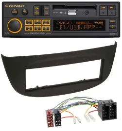 Pioneer DAB MP3 USB Bluetooth Autoradio für Renault Twingo (07-12) schwarz