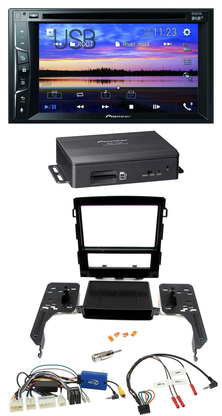 Pioneer 2DIN TMC DAB Lenkrad USB Bluetooth Navigation für Subaru Impreza ab 2018