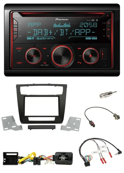 Pioneer 2DIN DAB Lenkrad Bluetooth USB CD Autoradio für BMW 1er aut. Klima E81/E
