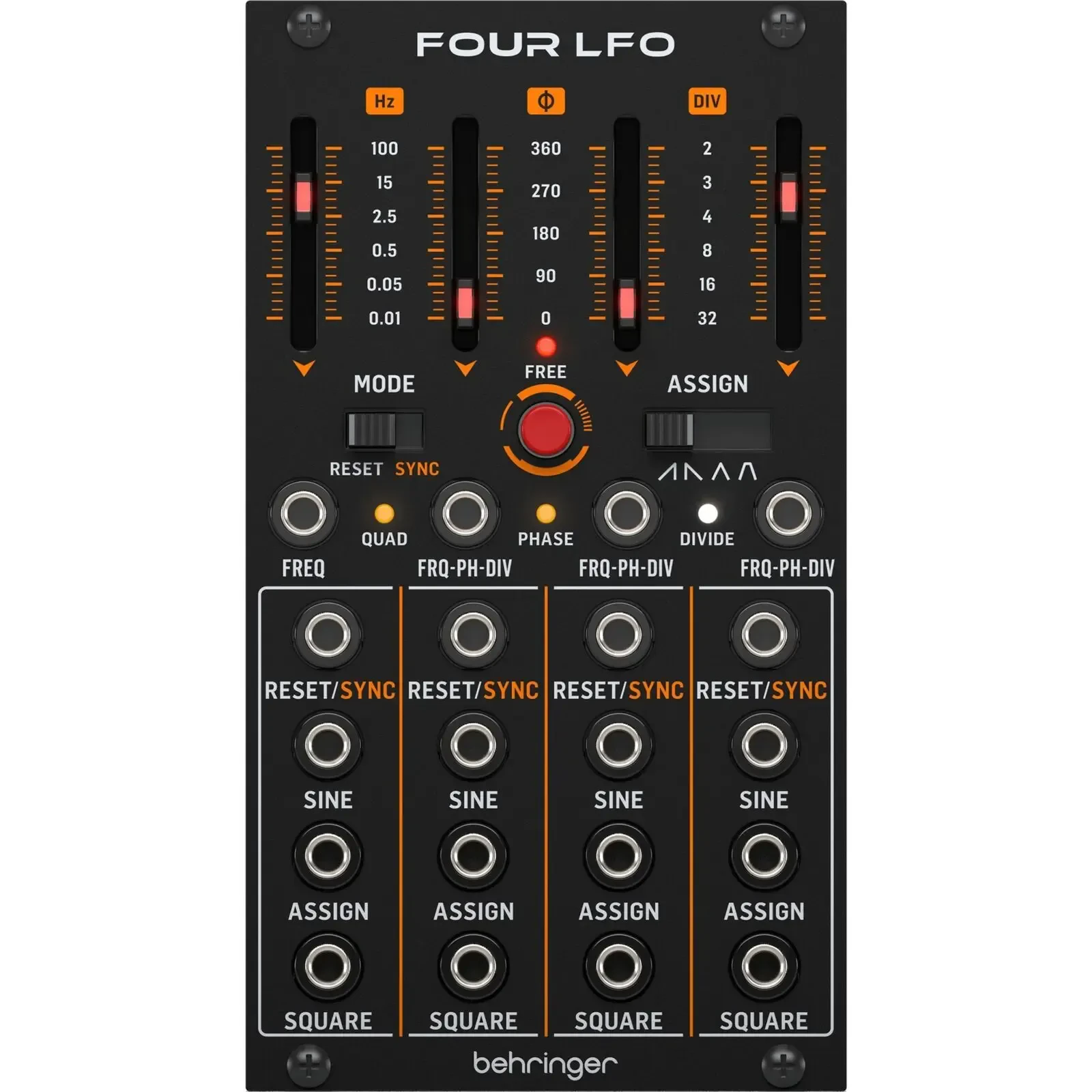 Модульный студийный синтезатор Behringer Four LFO - LFO Modular Synthesizer