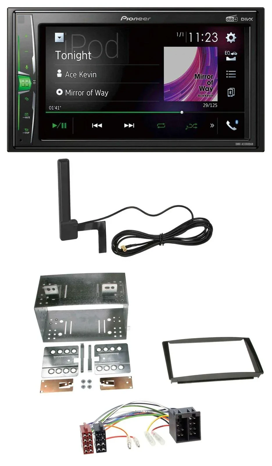Автомагнитола для Kia Ceed 01–09, proCeed 08–11 Pioneer 2-DIN, Bluetooth, DAB, MP3, AUX