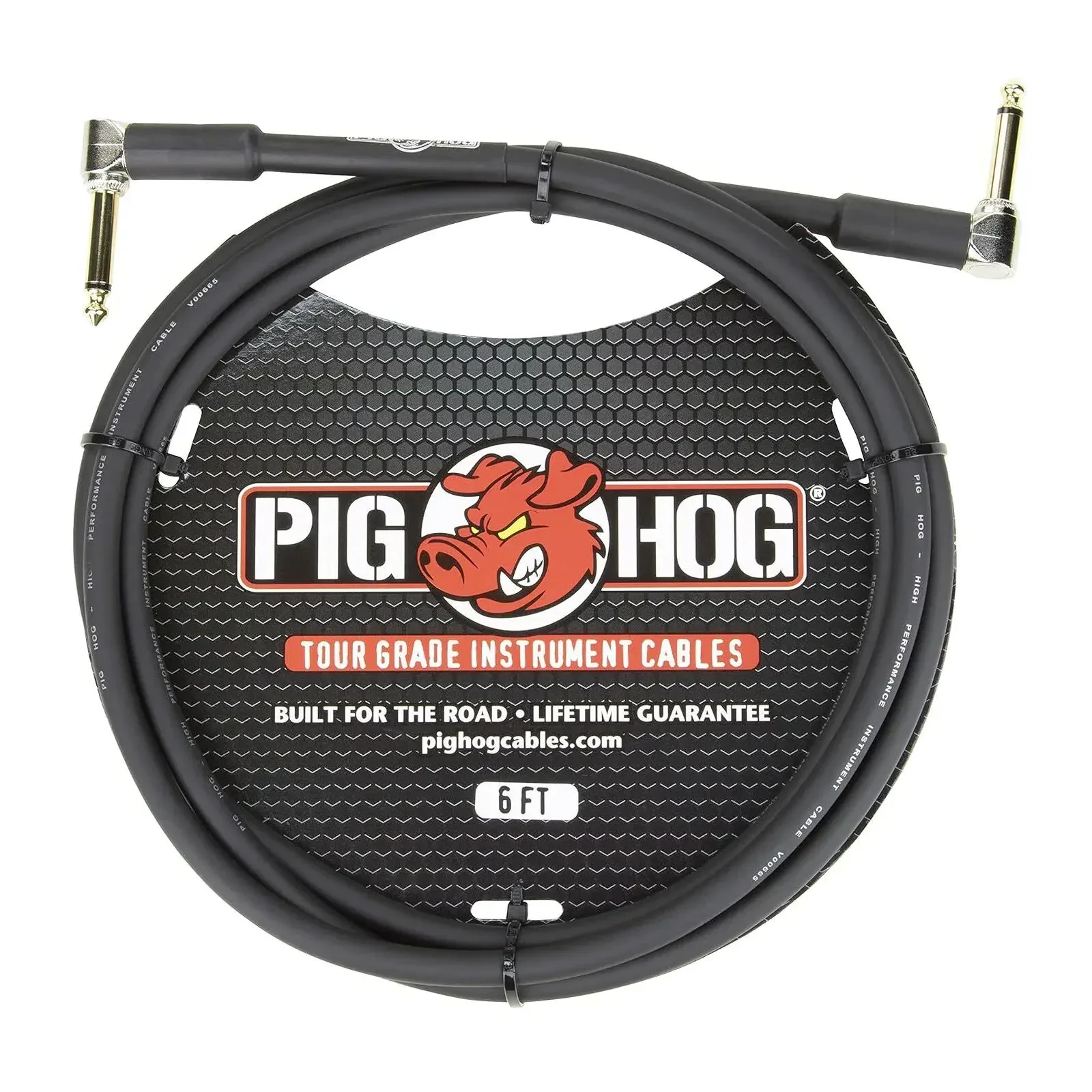 Инструментальный кабель Pig Hog PH-6RR Black 1.8 м