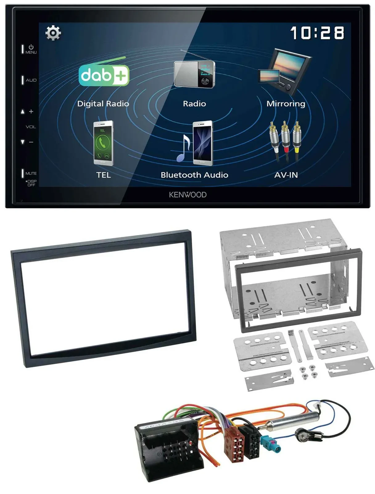 Kenwood 2DIN Bluetooth MP3 USB DAB Autoradio für Peugeot 207 307 Expert Partner