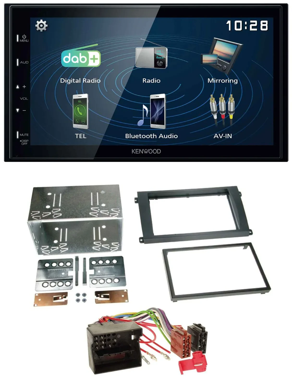 Kenwood 2DIN Bluetooth MP3 USB DAB Autoradio für Porsche Cayenne 2007-2010