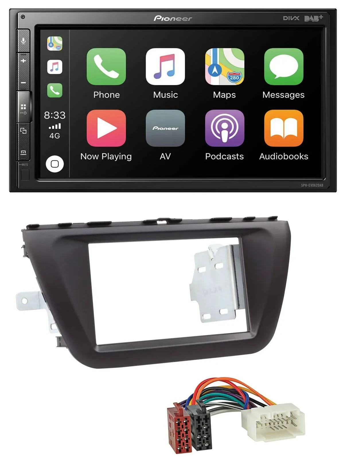Pioneer USB MP3 DAB 2DIN Bluetooth Autoradio für Suzuki SX4 (ab 2013)