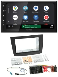 Автомагнитола для Alfa Romeo Mito (955) с 2014 Kenwood 2DIN, DAB, Bluetooth, USB, MP3, чёрный